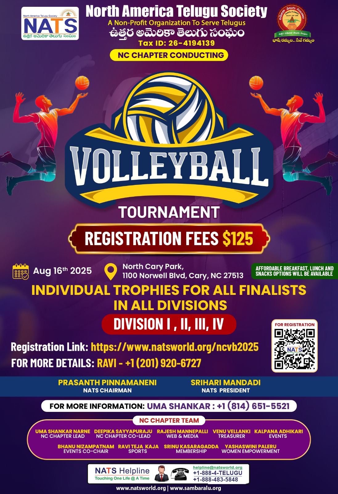 NATS NC Volley ball - 2025 NATS NC Volley ball - 2025
