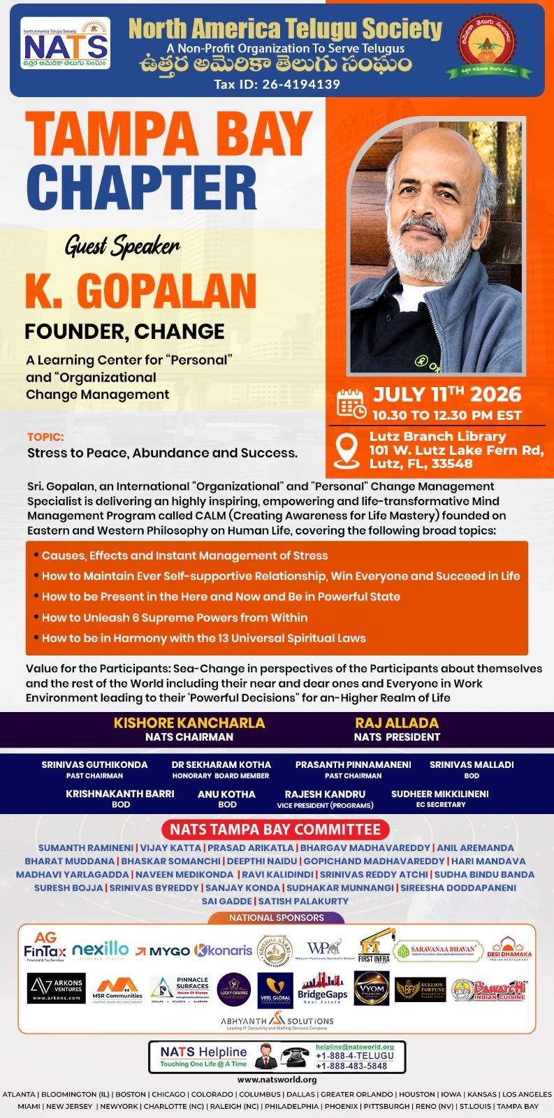An Inspiring Interactive Session with K. Gopalan