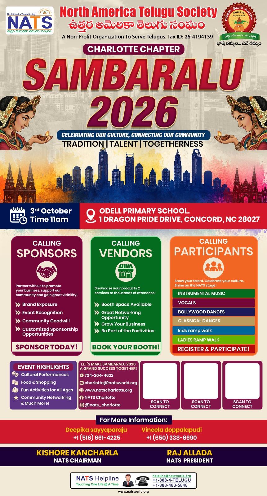 Charlotte Chapter Sambaralu 2026