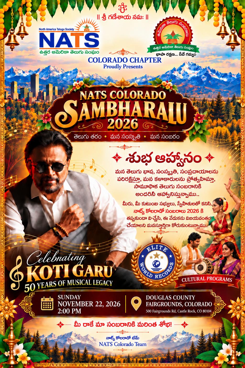 NATS Colorado Sambharalu 2026