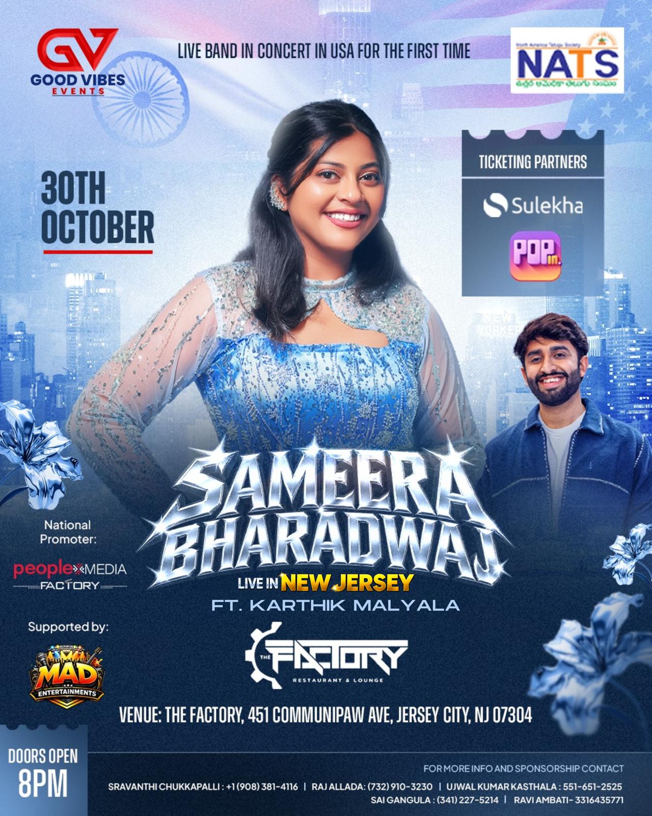 Sameera Bharadwaj Live in NJ