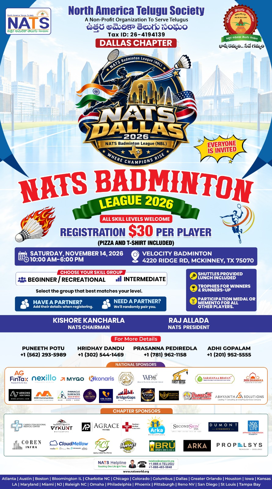 Dallas Chapter Badminton League